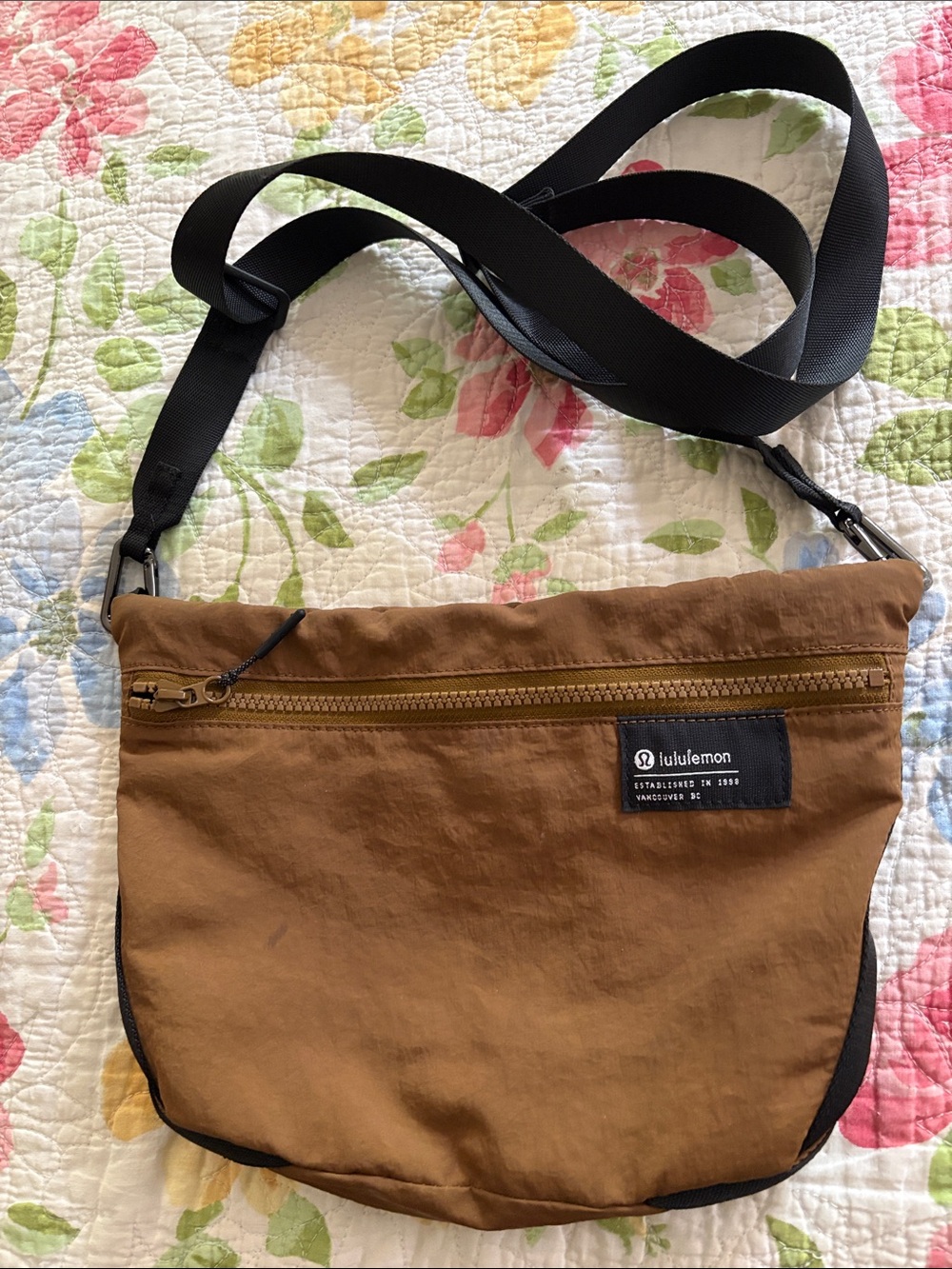 lululemon athletica Brown Crossbody with Black Strap